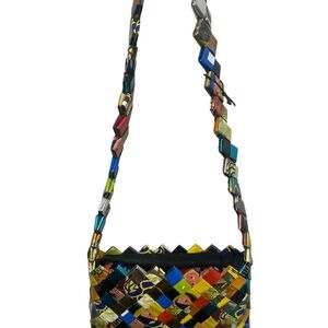 Colorful Woven Shoulder Bag